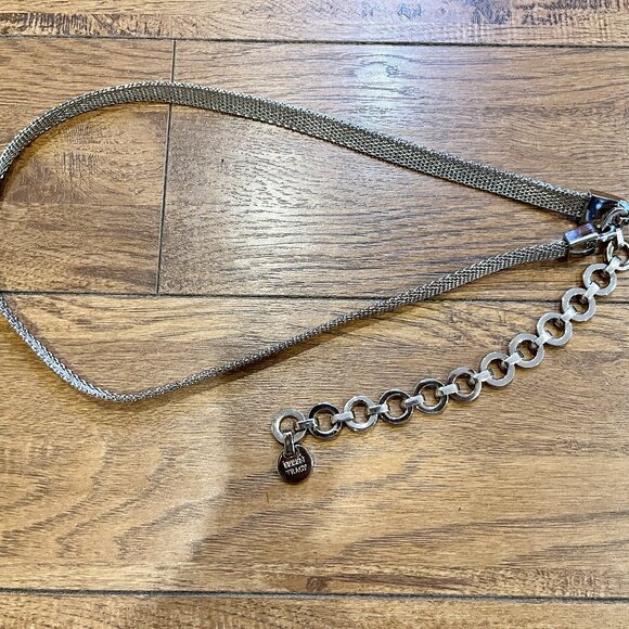 Ellen Tracy Silver Tone Mesh Belt - Picture 3 of 13